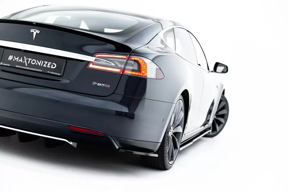 Garantierte Lieferung Heck Ansatz Flaps Diffusor V.2 passend für Tesla Model S Mk1