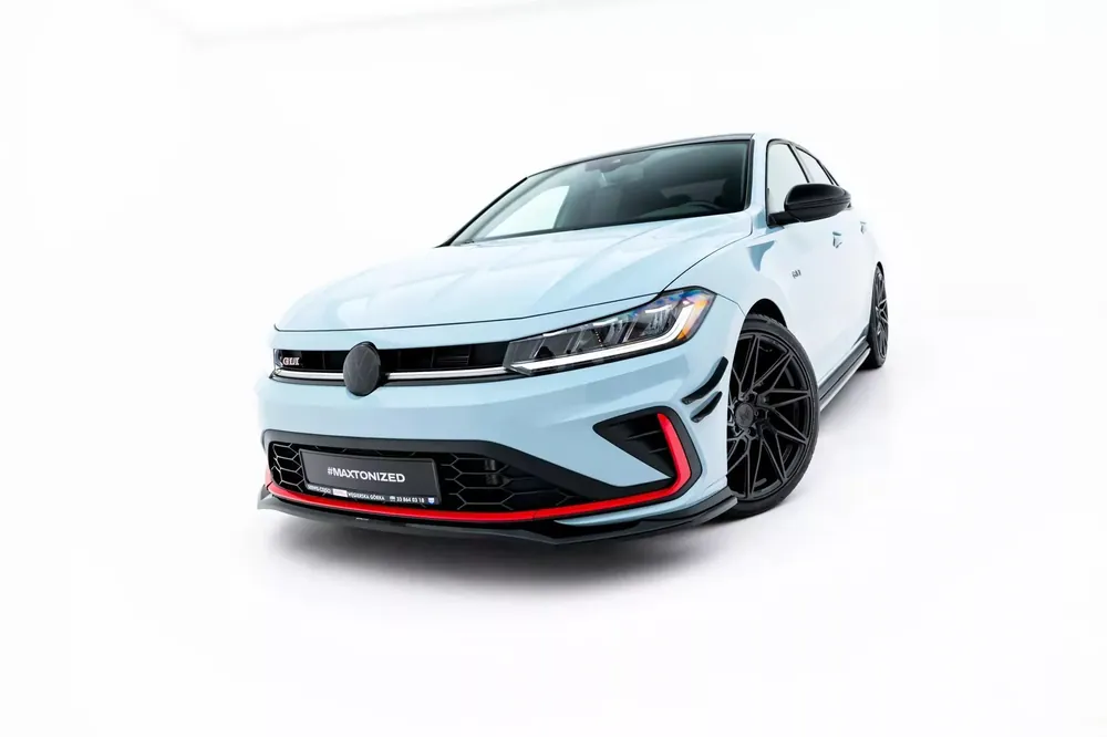 Zertifiziert Street+ Spoilerlippe Front Ansatz V.2 passend für VW Jetta GLI Mk7 Facelift