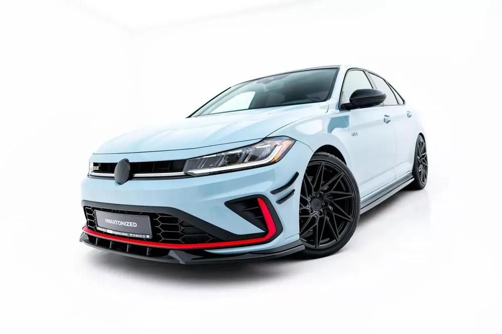 Garantierte Lieferung Street+ Spoilerlippe Front Ansatz V.1 passend für VW Jetta GLI Mk7 Facelift 2