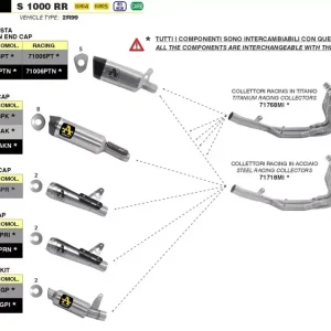 Arrow Edelstahl Racing Krümmer passend für BMW S 1000 RR 19-22 Billig