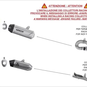 ARROW Racing Krümmer passend für Kawasaki Z 650 / Ninja 650 24-25 Neuheit