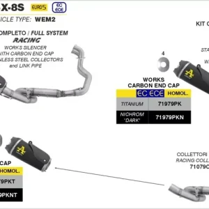 ARROW Racing Works Titan Auspuff passend für Suzuki GSX-8R 24-25 Bestseller