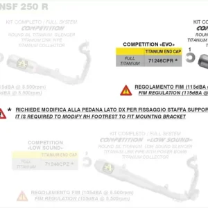 ARROW COMPETITION EVO RUND Titan passend für Honda NSF 250 R Aktuell
