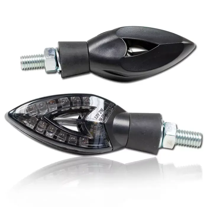 LED-Blinker Punta schwarz getönt M8 Paar E-geprüft Neue Ware