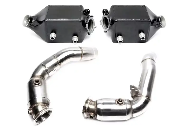 TA Technix Upgrade Kit LLK + Downpipe mit Kat passend für BMW M5/M6 F10 F06 F12 F13 Beliebt