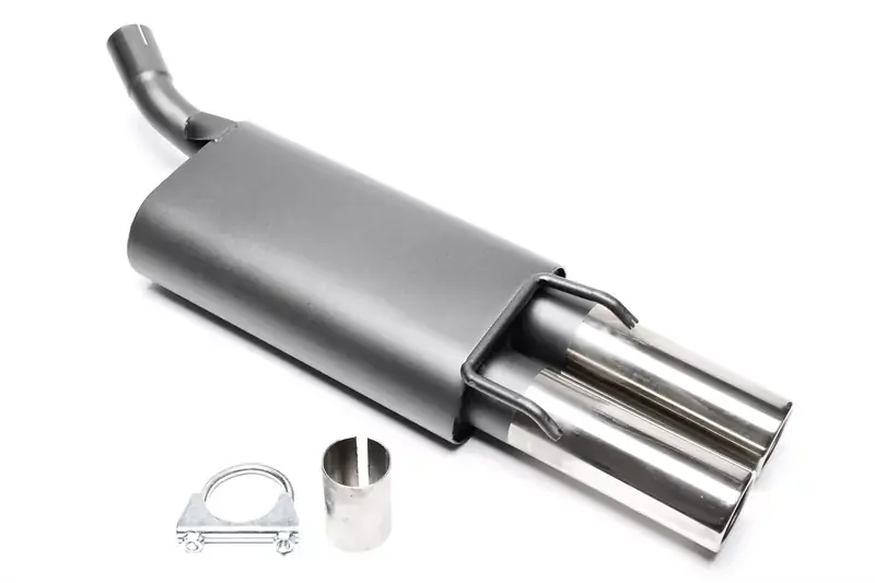 TA Technix Sportendschalldämpfer 2x76mm passend für Opel Corsa B Echt