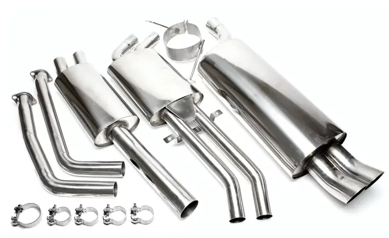 TA Technix Edelstahlanlage 2x76mm DTM passend für BMW 3er Serie E46 320i/Ci/323i/Ci/328i/Ci Neue Ware