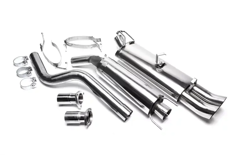 TA Technix Edelstahlanlage 2x76mm DTM passend für Opel Astra F-CC, Kadett E-CC, Kadett E Cabriolet Abverkauf