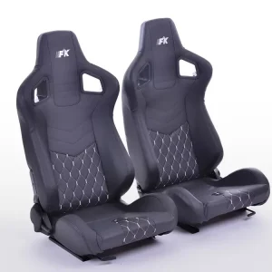 Top-Seller FK Sportsitze Halbschalensitze Set Stuttgart Kunstleder schwarz