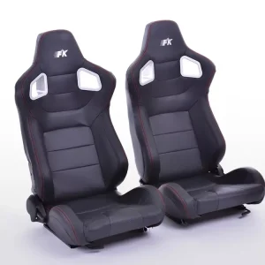 FK Sportsitze Halbschalensitze Set Stuttgart Kunstleder schwarz Carbon-Look Ausverkauf