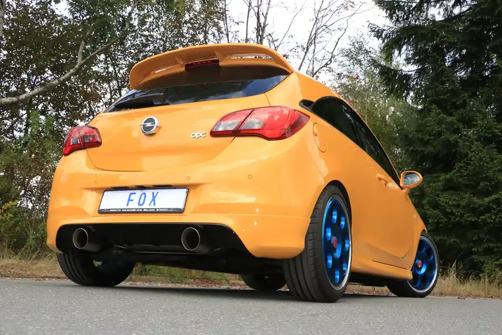 Jetzt Kaufen FOX Endschalldämpfer passend für Opel Corsa E OPC - Ausgang rechts/links 1x100 Typ 25