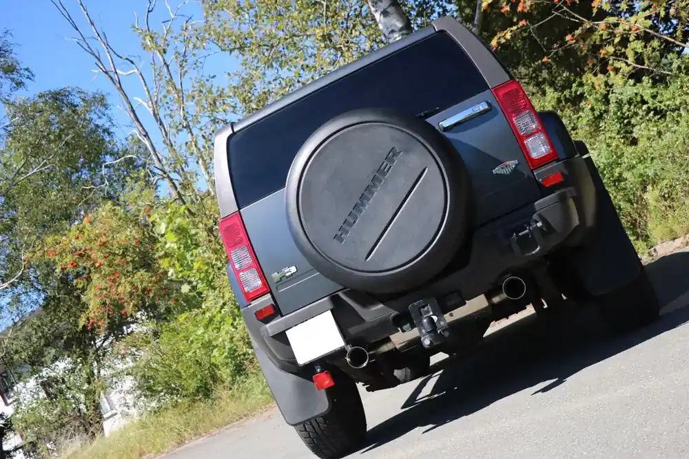 Abverkauf FOX Endschalldämpfer passend für Hummer H3 5.3 – Ausgang rechts/links 1x100 Typ 25