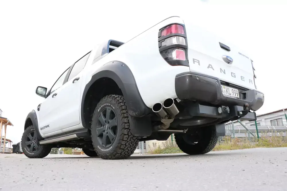 Meistverkauft FOX Endschalldämpfer Sidepipe passend für Ford Ranger Doppelkabine ab 10/2016 4x4 Wildtrak
