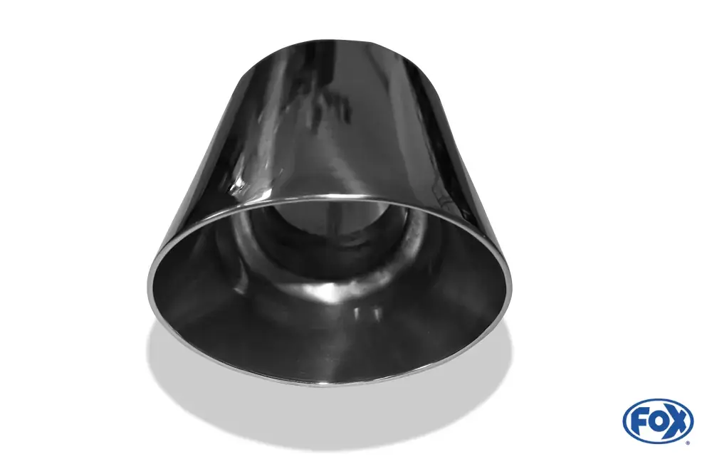 Preisreduziert FOX Anschweißendrohr Typ 45 115x85mm oval Edelstahl mit Typ-B Einsatz