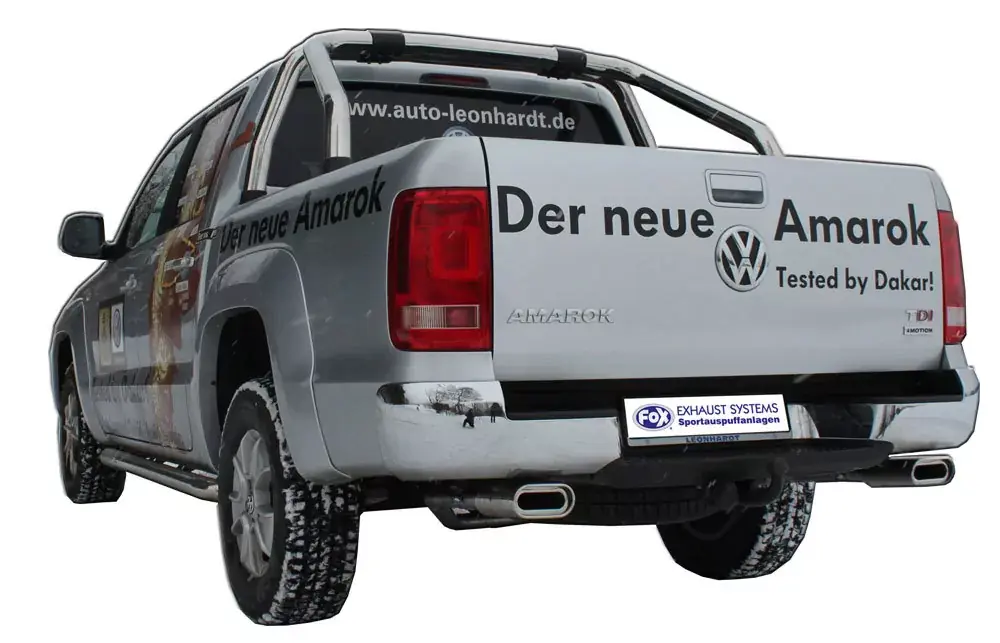 Geprüft FOX Endschalldämpfer passend für VW Amarok 4x4 – Ausgang rechts/links 160x80 Typ 53