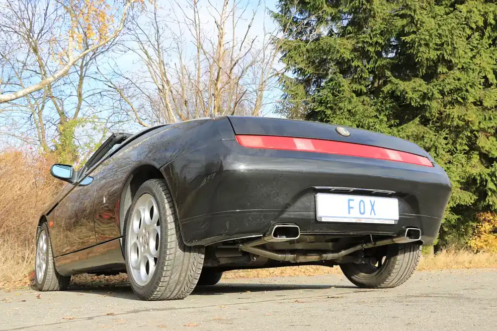 Wochenendangebot FOX Endrohrsystem passend für Alfa GTV Typ 916 - 145x65 Typ 59 rechts/links