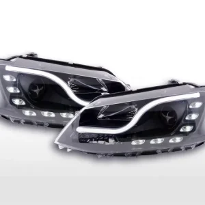 Scheinwerfer Set Daylight LED passend für VW Jetta 6 ab 2011 schwarz Billig