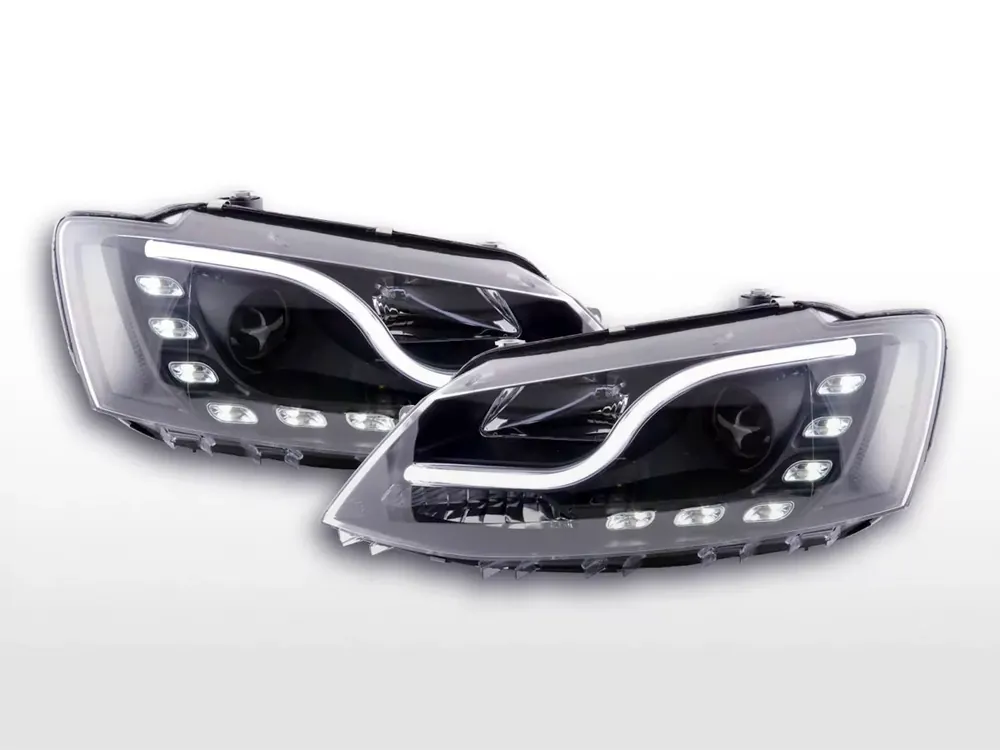 Scheinwerfer Set Daylight LED passend für VW Jetta 6 ab 2011 schwarz Billig