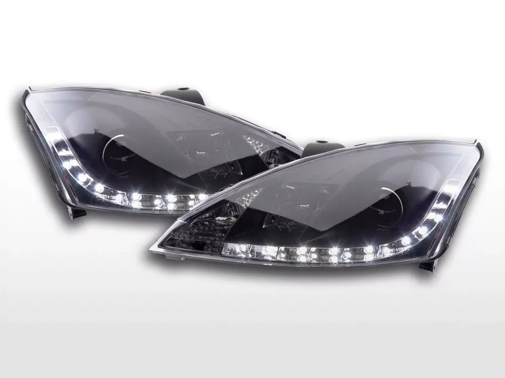 Nur Heute Daylight LED Scheinwerfer Set passend für Ford Focus 1 (C170) 01-04 schwarz