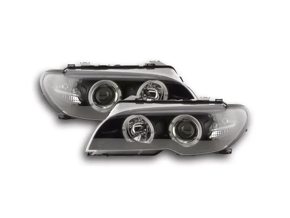 Scheinwerfer Set passend für BMW 3er E46 Coupe/Cabrio 03-05 schwarz Heißes Angebot