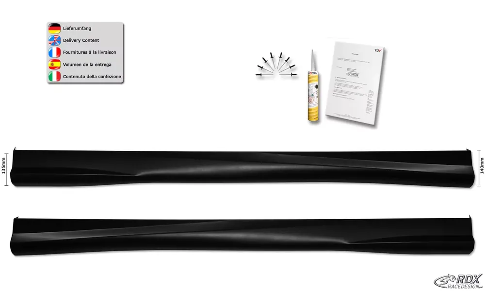Geprüft RDX Seitenschweller passend für Renault Clio 3 Phase 1 & 2 Turbo-R