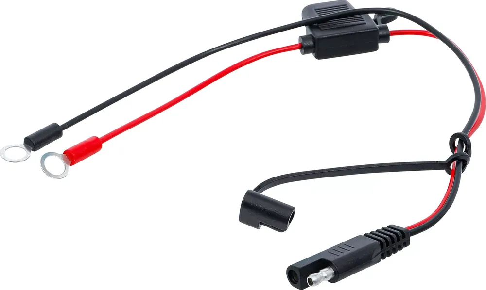 Expressversand Batteriepolklemmen mit Flachstecksicherung passend für Ladegerät 63506