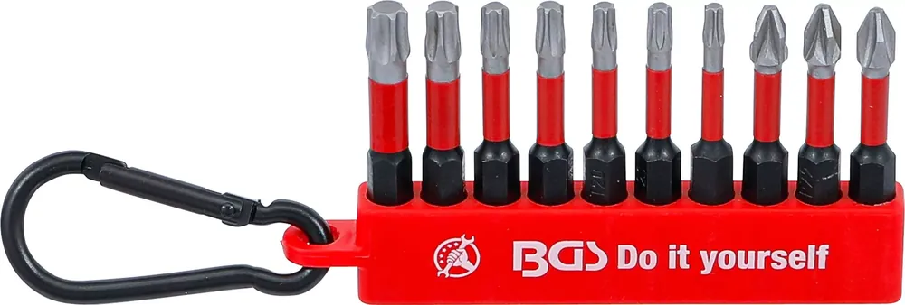 Garantierte Lieferung Torsions-Bit-Satz 10-tlg. Außensechskant 6,3 mm (1/4 Zoll)