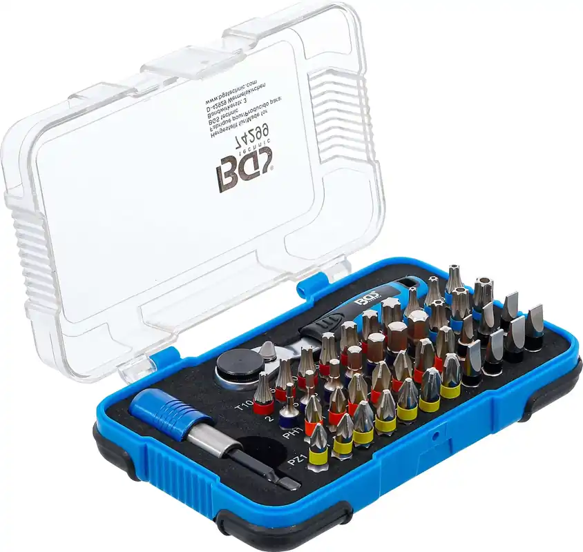 Color-Bit-Satz 43-tlg. mit Bit-Knarre 1/4 Zoll Preisreduziert