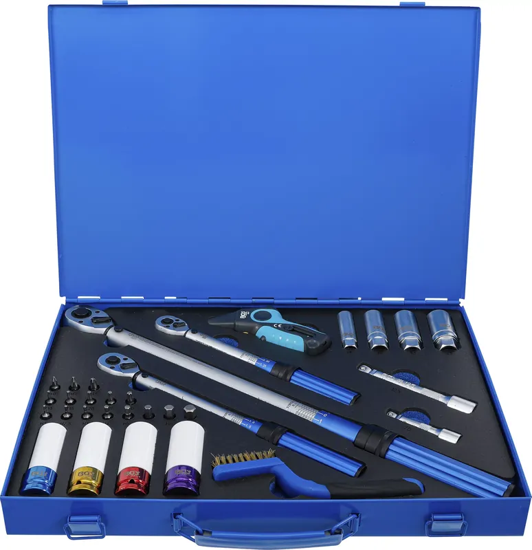 Drehmomentschlüssel-Satz 31-tlg. mit 1/4", 3/8" und 1/2" Abtrieb Preisknaller