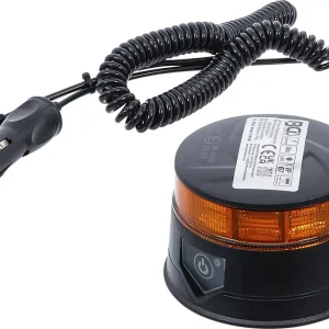 Aktuell Akku-Rundumkennleuchte gelb mit Magnet 12 V / 24 V Ø 130 mm