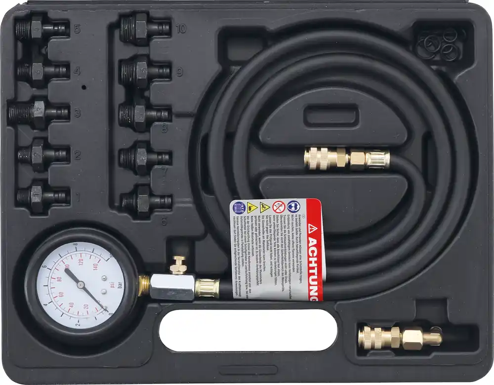 Öldrucktester mit Adapter-Set und 0–10 bar Skala Neue Kollektion