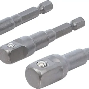 Adapter-Satz für Bohrmaschinen 3-tlg. – Außensechskant zu Außenvierkant Top-Preis