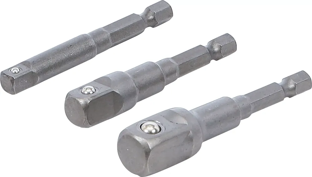 Adapter-Satz für Bohrmaschinen 3-tlg. – Außensechskant zu Außenvierkant Top-Preis