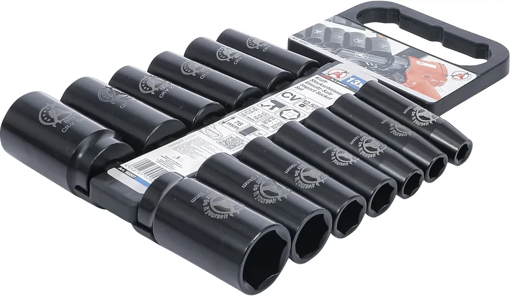 Highlight Kraft-Steckschlüssel-Einsatz-Satz 13-tlg. Antrieb 12,5 mm (1/2 Zoll) SW 10–32 mm