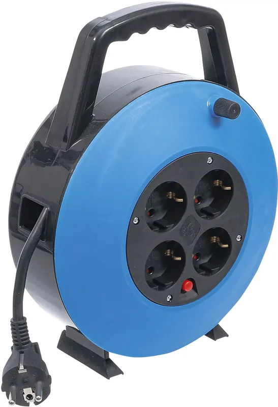 Markenware Kabelbox 10 m mit 4 Steckdosen IP20 3000 W