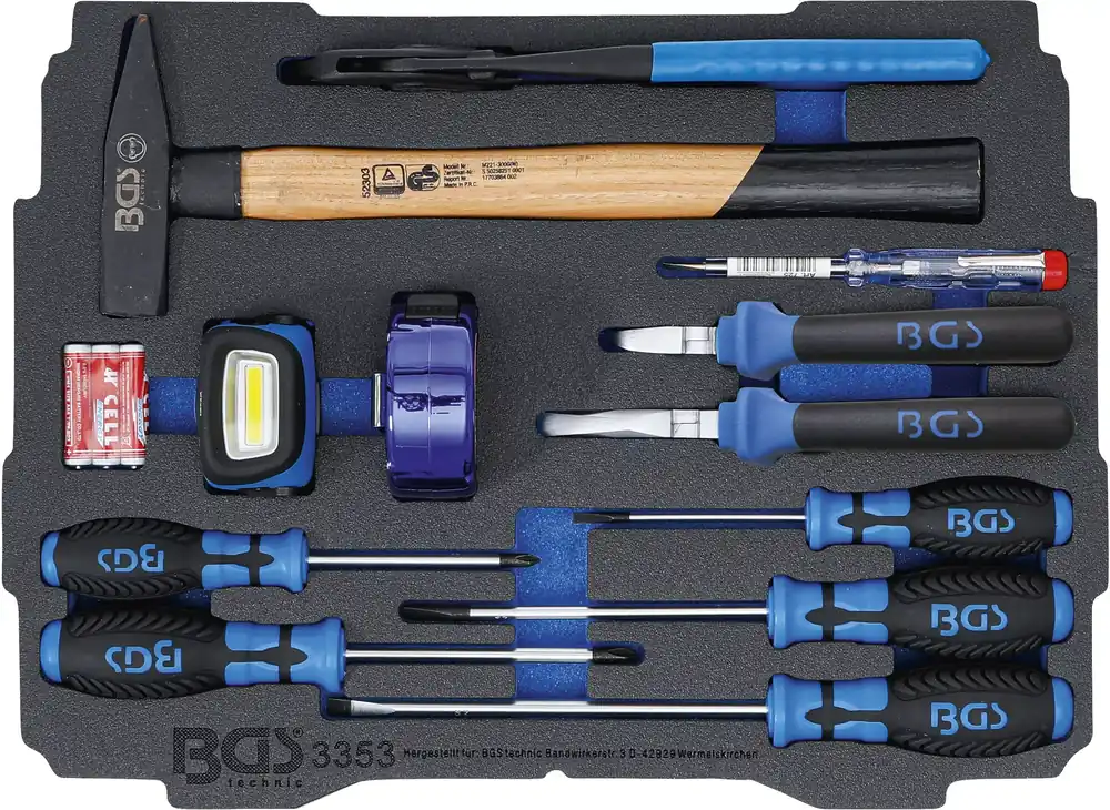 Sonderangebot Schaumeinlage 12-tlg. passend für BOXSYS1 & 2 – Hammer-, Zangen-, Schraubendreher-Satz
