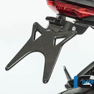 Zertifiziert Ilmberger Carbon Kennzeichenträger glanz Carbon passend für Ducati