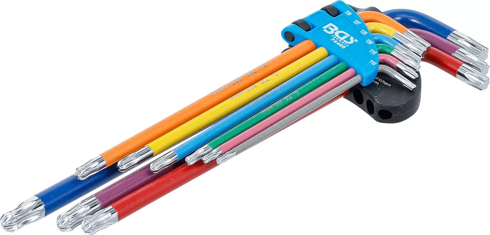 Meistverkauft Winkelschlüssel-Satz Multicolour extra lang T-Profil (für Torx) mit Kugelkopf T10–T50 9-tlg.