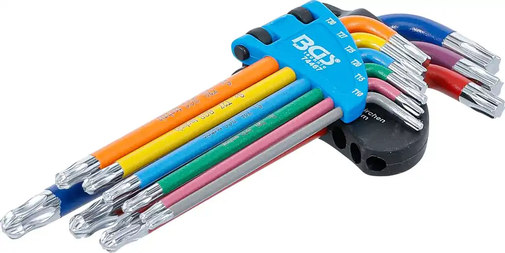 Winkelschlüssel-Satz Multicolour T-Profil (für Torx) mit Kugelkopf 9-tlg. Bestpreis