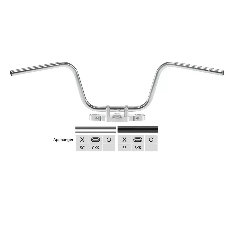 Markenware Stahllenker Apehanger verchromt 1 Zoll (25,4 mm), Breite 920 mm