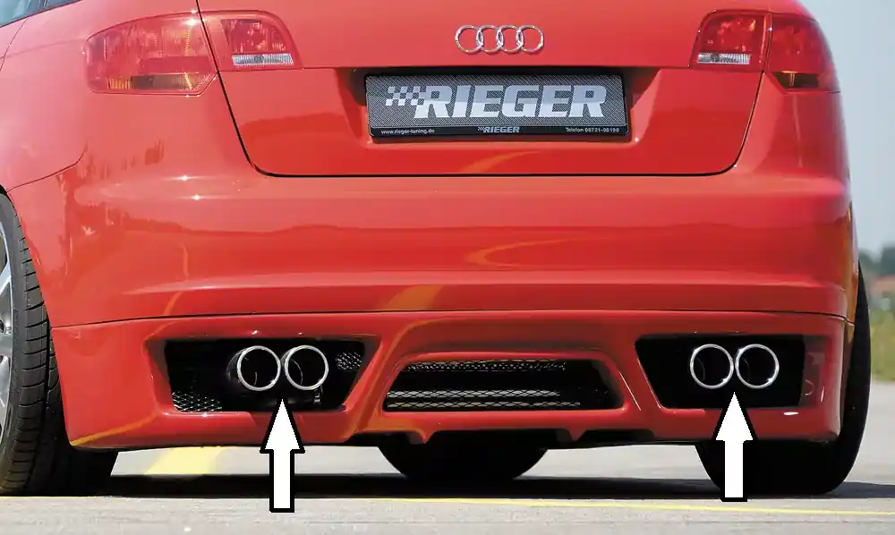 Rieger ESD Edelstahl passend für Audi A3 (8P) 5-tür. Markenware