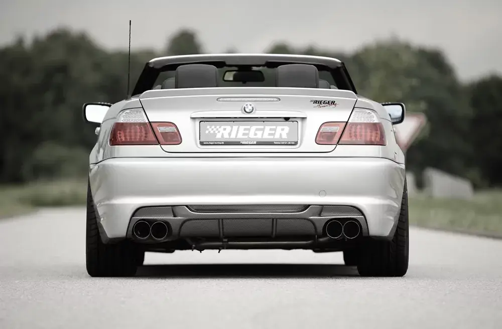 Abverkauf Rieger Endschalldämpfer 4x90mm Typ 14 passend für BMW 3er E46 Limousine