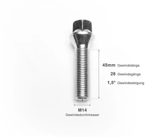 Angebot TA Technix Radschraube M14x1.5x45 KE Kegelbund