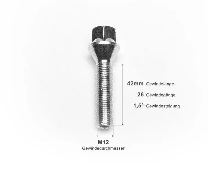 TA Technix Radschraube M12 x 1.5 x 42 KE Meistverkauft