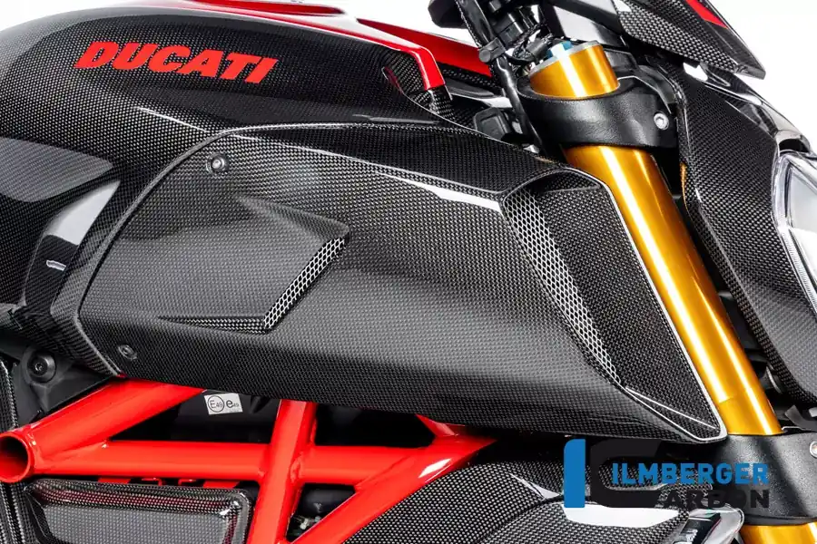 Ilmberger Carbon Lufteinlasskanalverkleidung rechts passend für Ducati Diavel 1260 Meistverkauft