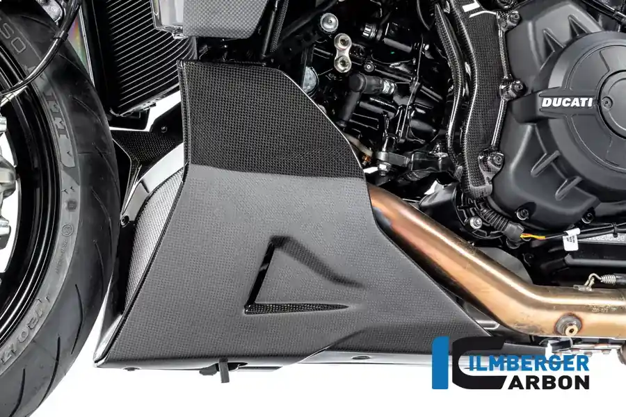 Direkt Vom Hersteller Ilmberger Carbon Motorspoiler links glänzend passend für Ducati Diavel 1260