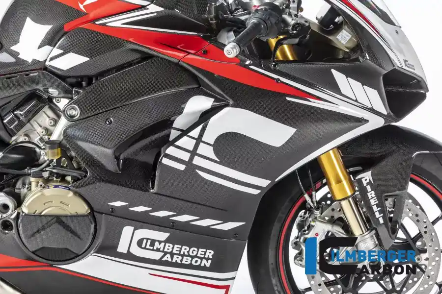 Ilmberger Carbon Verkleidungsseitenteil rechts Racing passend für Ducati Panigale V4 2018–2019 Neue Kollektion