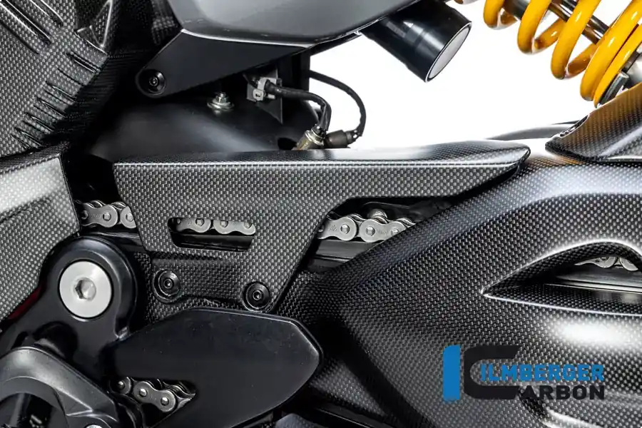Sonderaktion Ilmberger Carbon Kettenschutz matt passend für Ducati Diavel V4 2023-