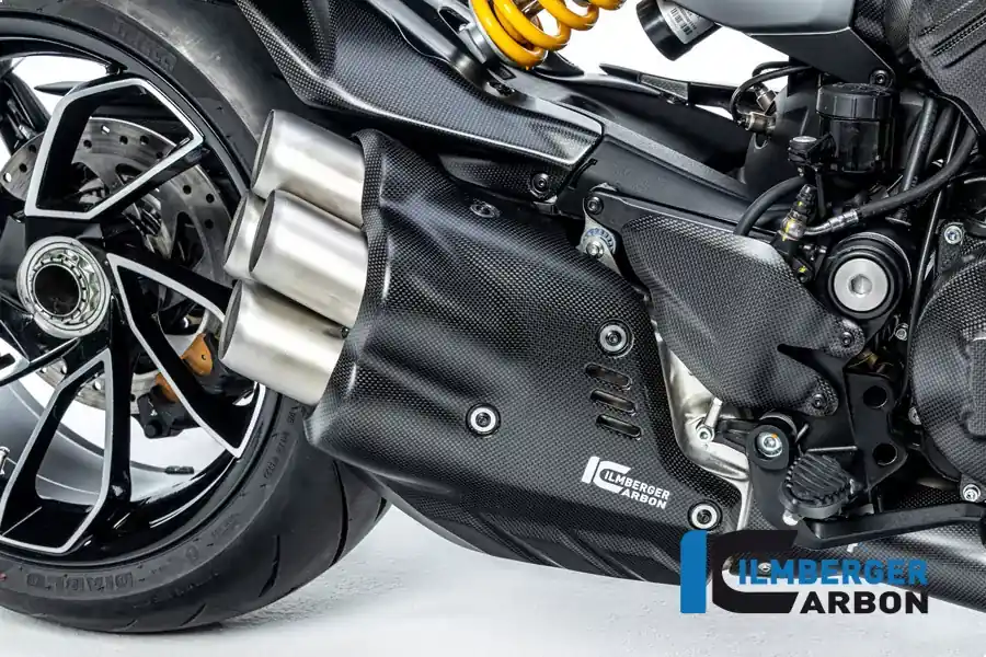 Ilmberger Carbon Auspuffhitzeschutz passend für Ducati Diavel V4 2023- Ausverkauf