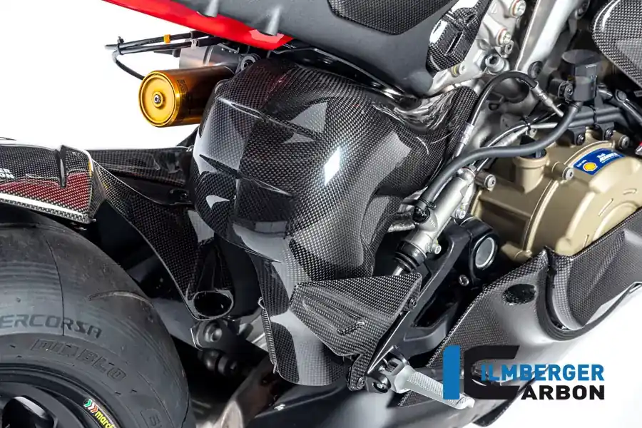 Top-Angebot Ilmberger Carbon Auspuffhitzeschutz glänzend passend für Ducati Streetfighter / Panigale V4 ab 2022